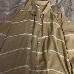 Sheer like Button-up Top